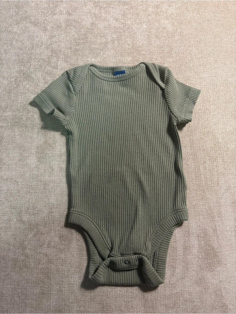 Old Navy Ribbed Olive Green Baby One-Piece Bodysuit